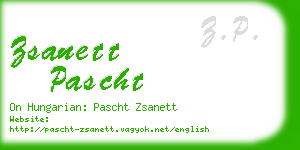 zsanett pascht business card